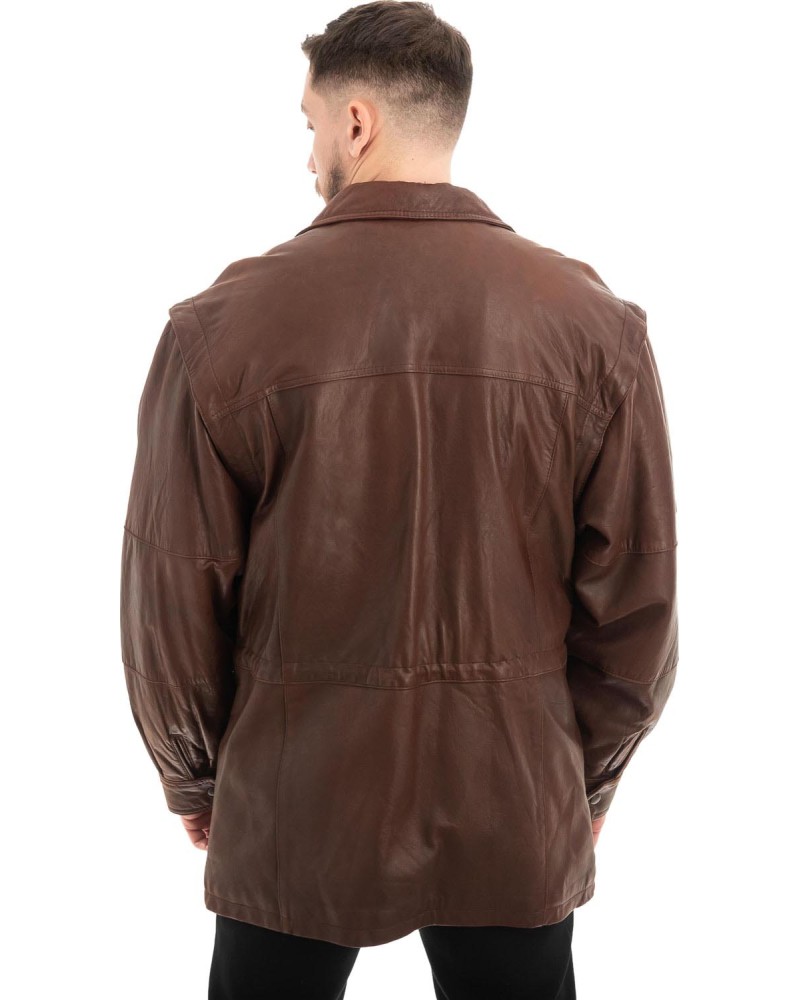  Γνήσιο Ανδρικό Δερμάτινο Μπουφάν - Z670