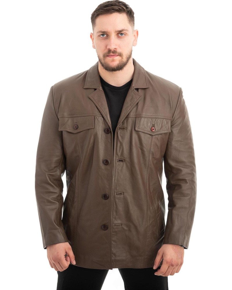 Γνήσιο Ανδρικό Δερμάτινο Σακάκι - Z678