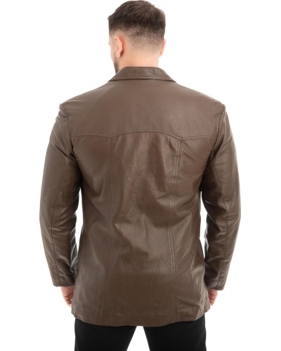 Γνήσιο Ανδρικό Δερμάτινο Σακάκι - Z678