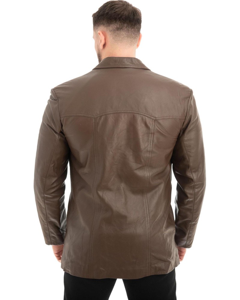 Γνήσιο Ανδρικό Δερμάτινο Σακάκι - Z678