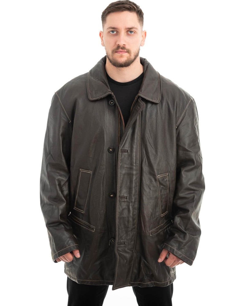  Γνήσιο Ανδρικό Δερμάτινο Μπουφάν - Z685