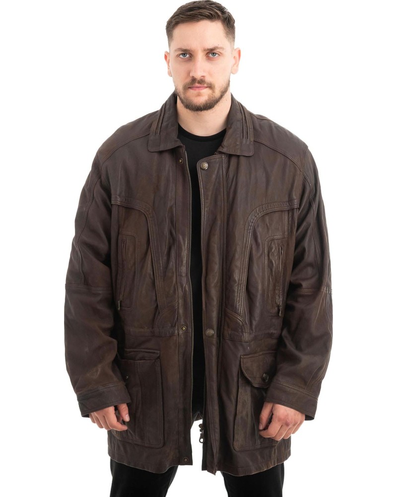  Γνήσιο Ανδρικό Δερμάτινο Μπουφάν - Z688