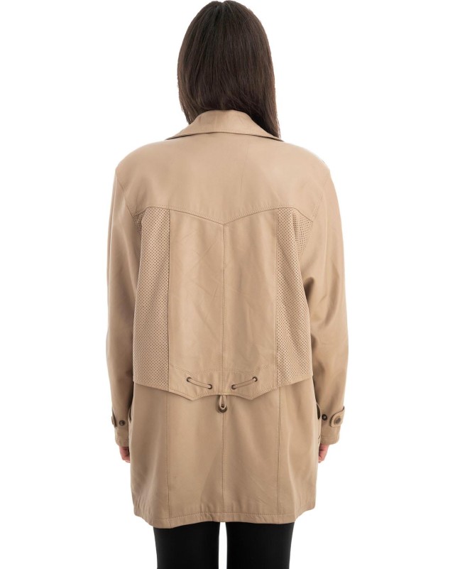 Γνήσιο Γυναικέιο Δερμάτινο Μπουφάν - Z695