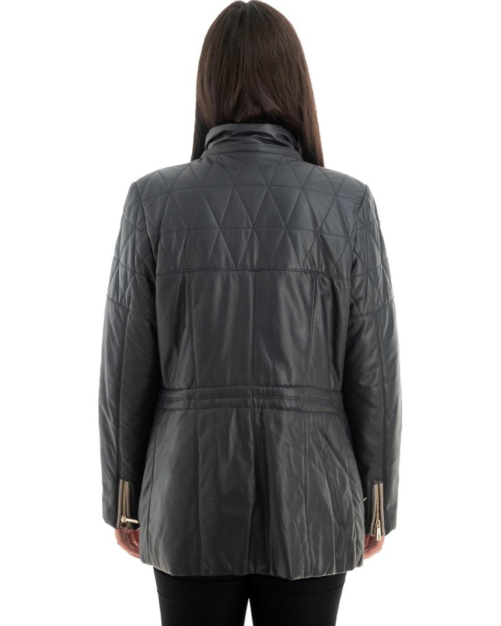 Γνήσιο Γυναικέιο Δερμάτινο Μπουφάν - Z697