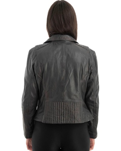 Γνήσιο Γυναικέιο Δερμάτινο Μπουφάν - Z699