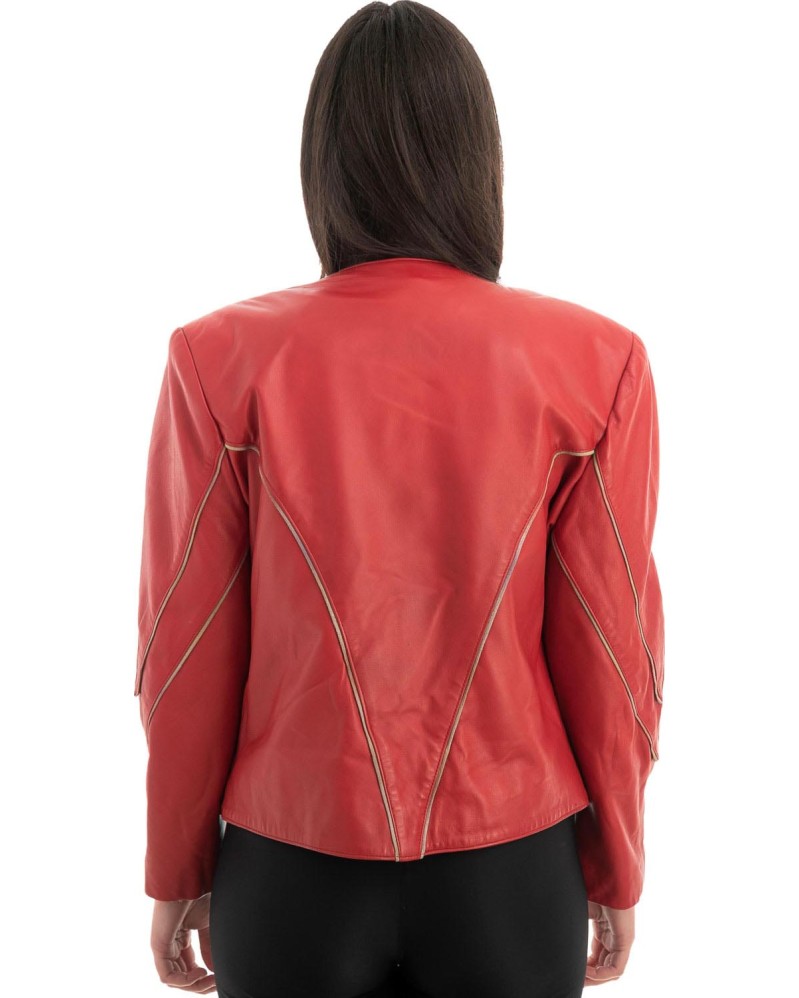 Γνήσιο Γυναικέιο Δερμάτινο Μπουφάν - Z701