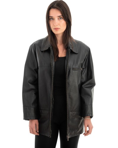 Γνήσιο Γυναικέιο Δερμάτινο Μπουφάν - Z702