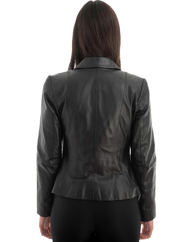 Γνήσιο Γυναικέιο Δερμάτινο Σακάκι - Z706