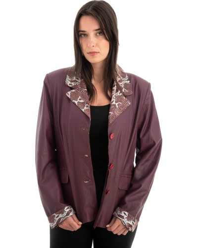 Γνήσιο Γυναικέιο Δερμάτινο Σακάκι - Z708