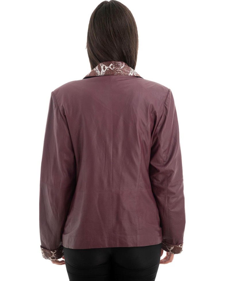 Γνήσιο Γυναικέιο Δερμάτινο Σακάκι - Z708