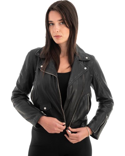 Γνήσιο Γυναικέιο Δερμάτινο Μπουφάν - Z709