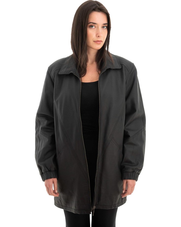 Γνήσιο Γυναικέιο Δερμάτινο Μπουφάν - Z712