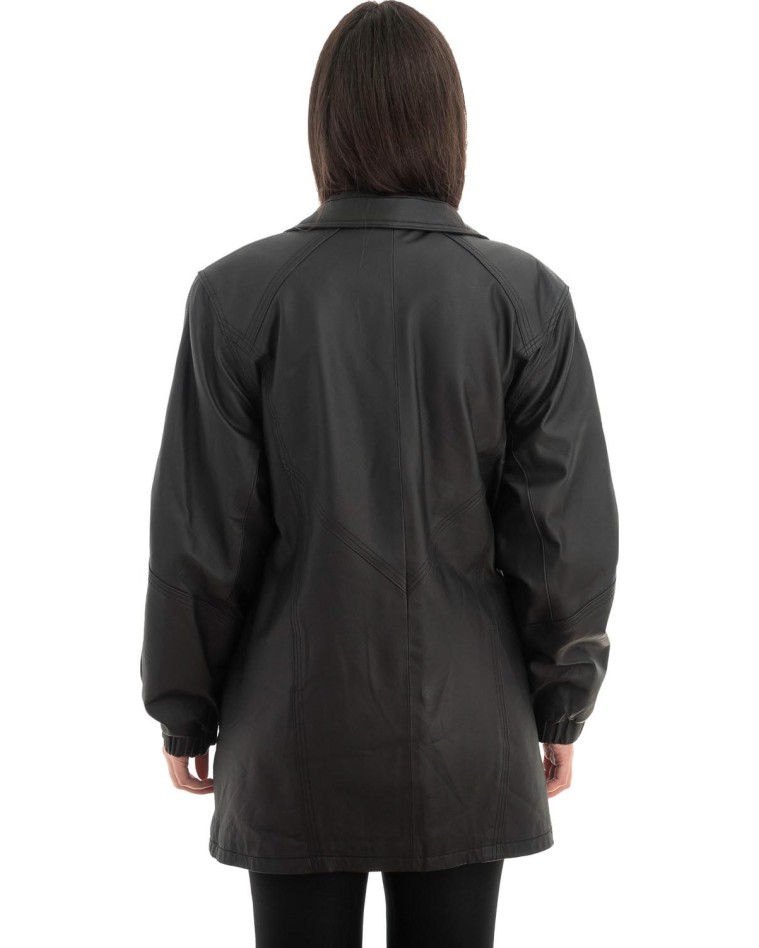 Γνήσιο Γυναικέιο Δερμάτινο Μπουφάν - Z712