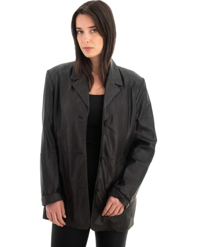 Γνήσιο Γυναικέιο Δερμάτινο Σακάκι - Z713