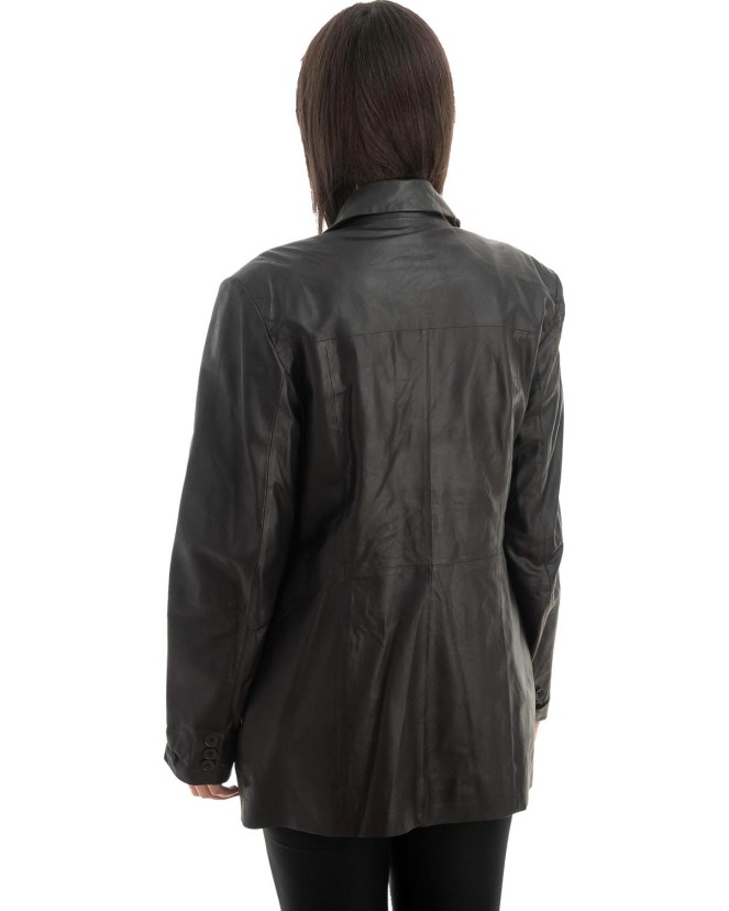 Γνήσιο Γυναικέιο Δερμάτινο Σακάκι - Z713