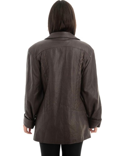 Γνήσιο Γυναικέιο Δερμάτινο Σακάκι - Z714