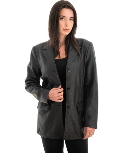 Γνήσιο Γυναικέιο Δερμάτινο Σακάκι - Z716