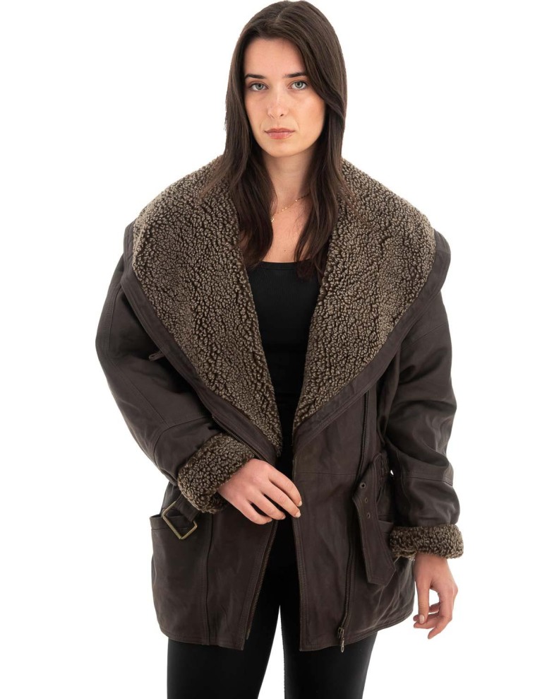 Γνήσιο Γυναικέιο Δερμάτινο Μπουφάν - Z718