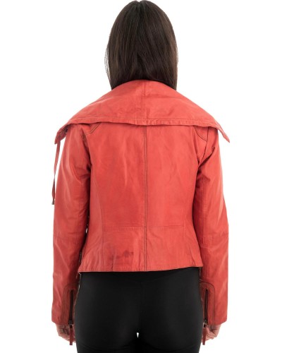 Γνήσιο Γυναικέιο Δερμάτινο Μπουφάν - Z721