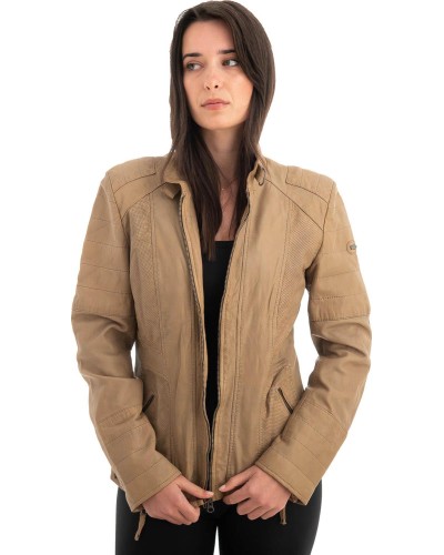 Γνήσιο Γυναικέιο Δερμάτινο Μπουφάν - Z722