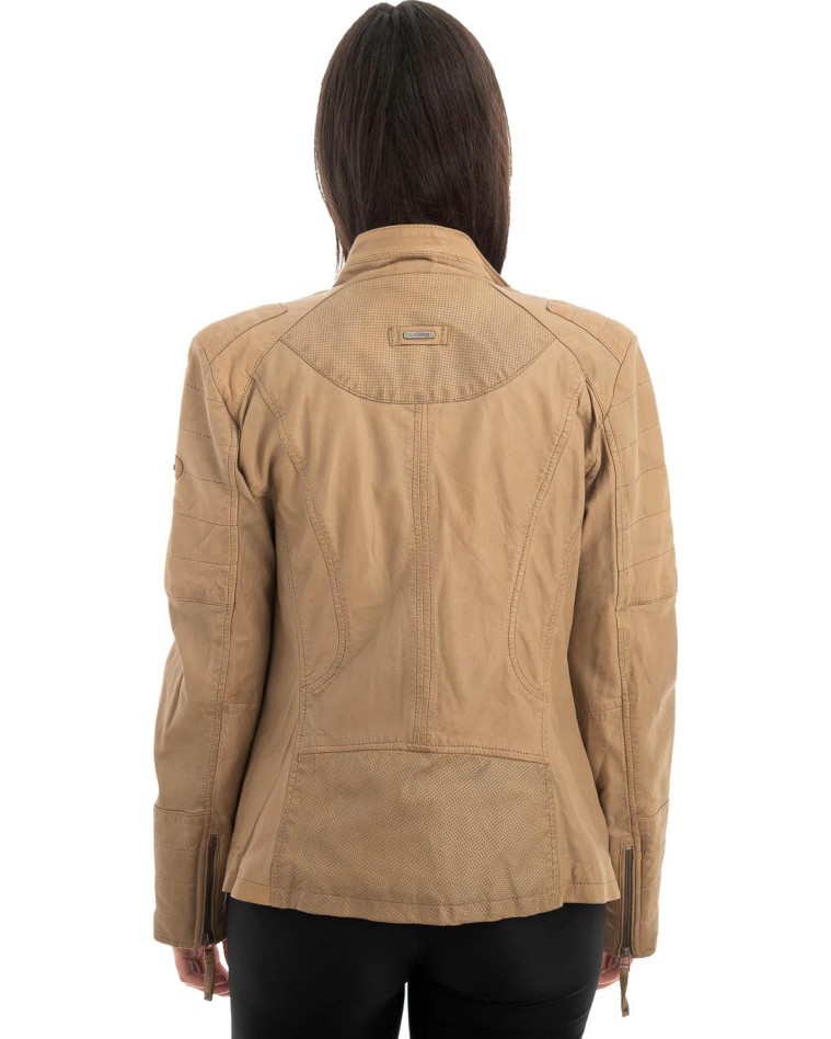 Γνήσιο Γυναικέιο Δερμάτινο Μπουφάν - Z722