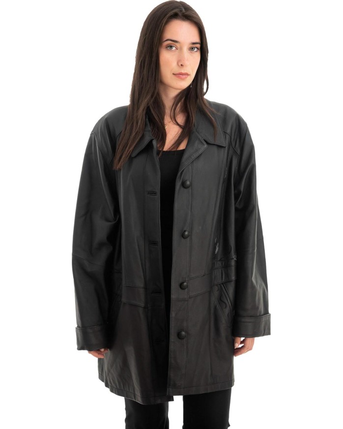 Γνήσιο Γυναικέιο Δερμάτινο Μπουφάν - Z727