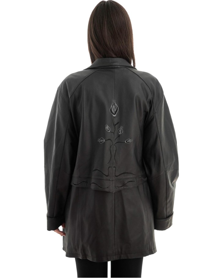 Γνήσιο Γυναικέιο Δερμάτινο Μπουφάν - Z727