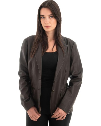 Γνήσιο Γυναικέιο Δερμάτινο Σακάκι - Z729