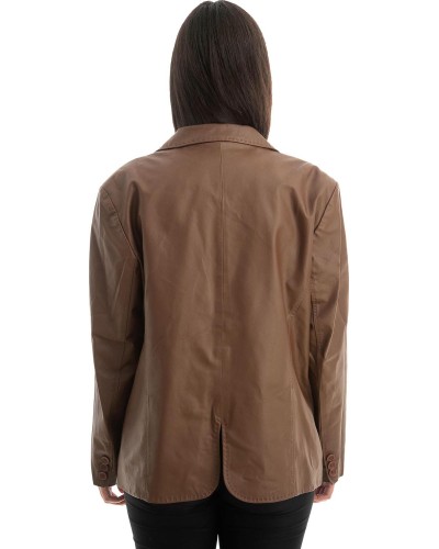 Γνήσιο Γυναικέιο Δερμάτινο Σακάκι - Z734