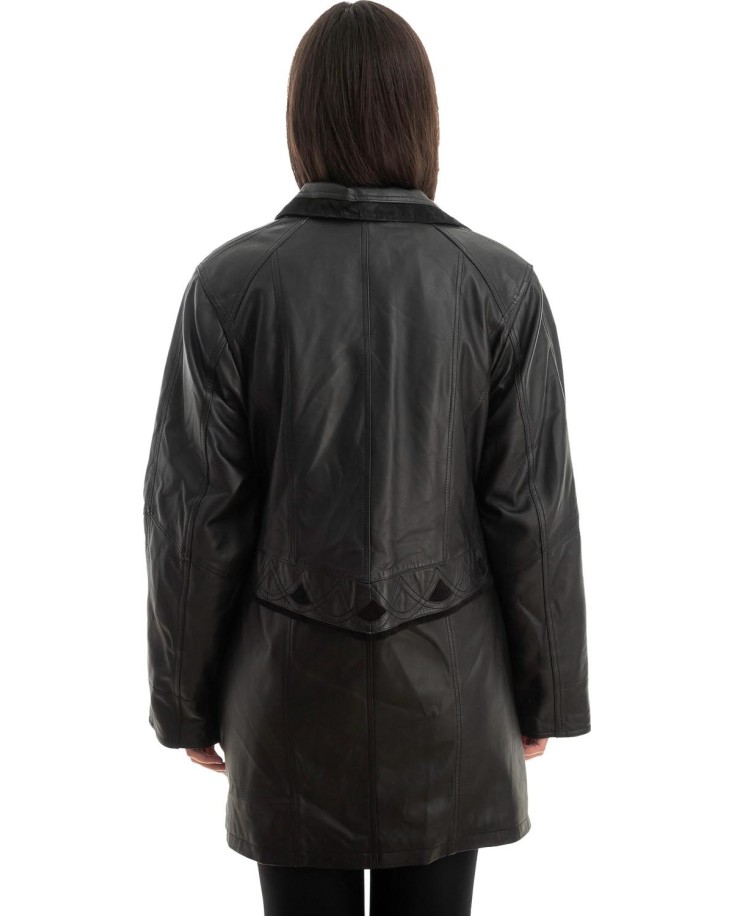 Γνήσιο Γυναικέιο Δερμάτινο Μπουφάν - Z735