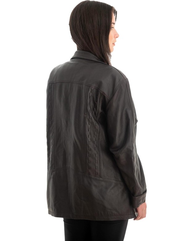 Γνήσιο Γυναικέιο Δερμάτινο Σακάκι - Z742