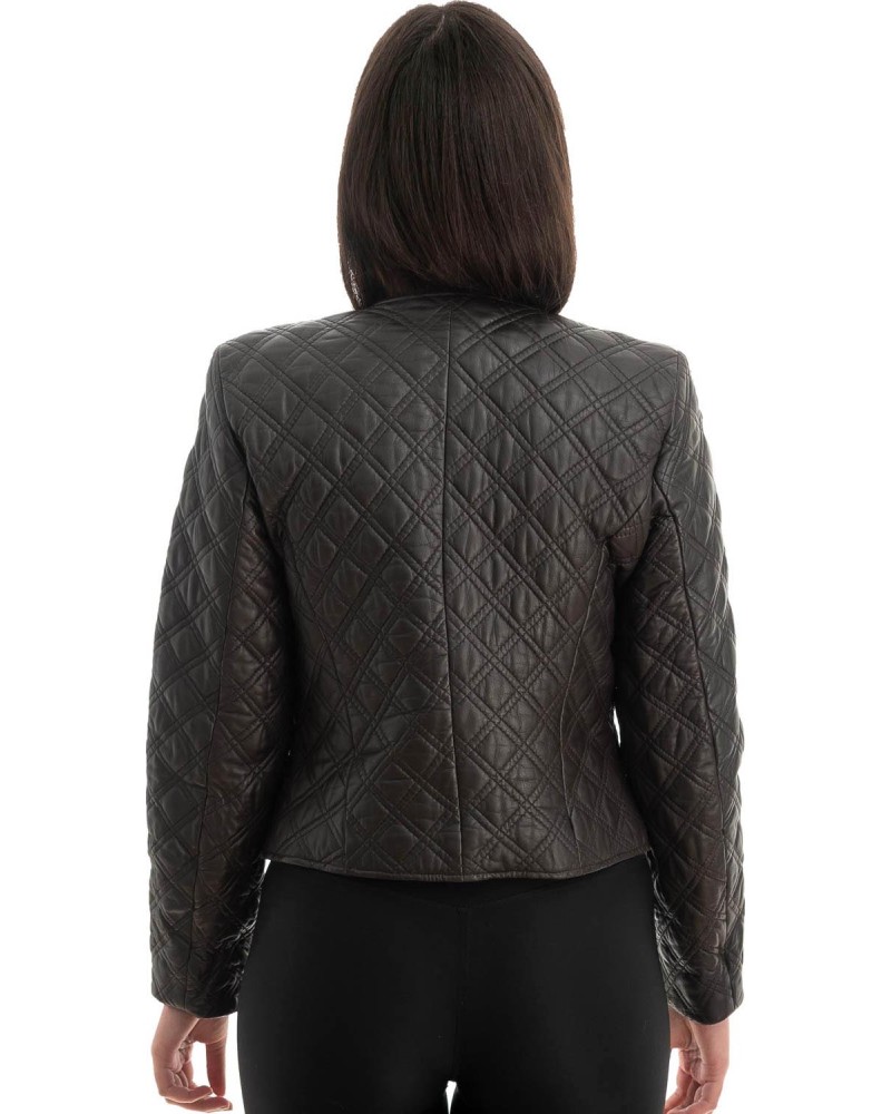 Γνήσιο Γυναικέιο Δερμάτινο Μπουφάν - Z744