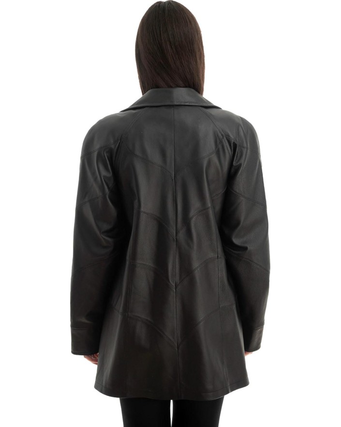 Γνήσιο Γυναικέιο Δερμάτινο Μπουφάν - Z745