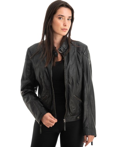 Γνήσιο Γυναικέιο Δερμάτινο Μπουφάν - Z757