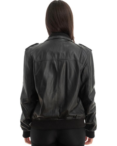 Γνήσιο Γυναικέιο Δερμάτινο Μπουφάν - Z759