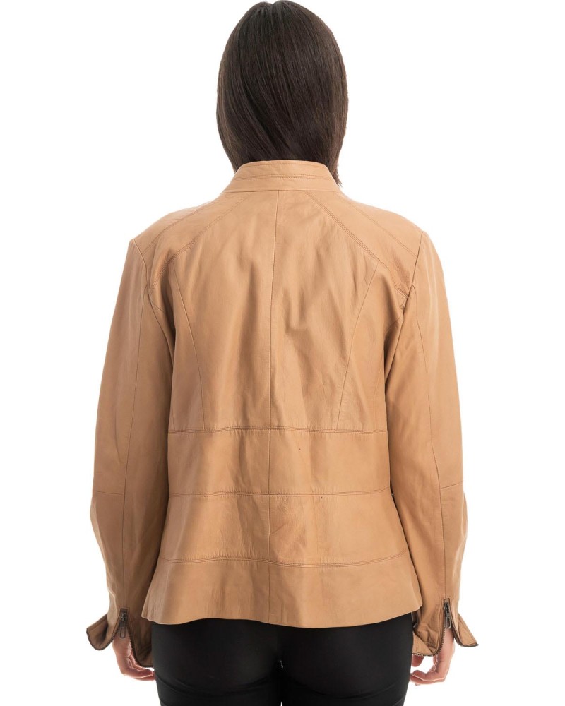 Γνήσιο Γυναικέιο Δερμάτινο Μπουφάν - Z760