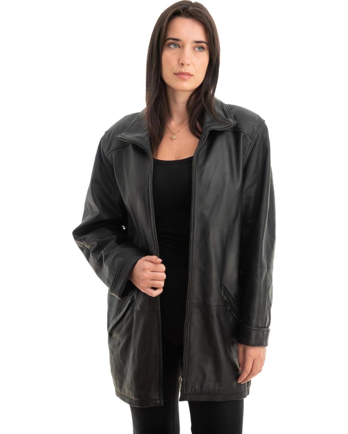 Γνήσιο Γυναικέιο Δερμάτινο Μπουφάν - Z761