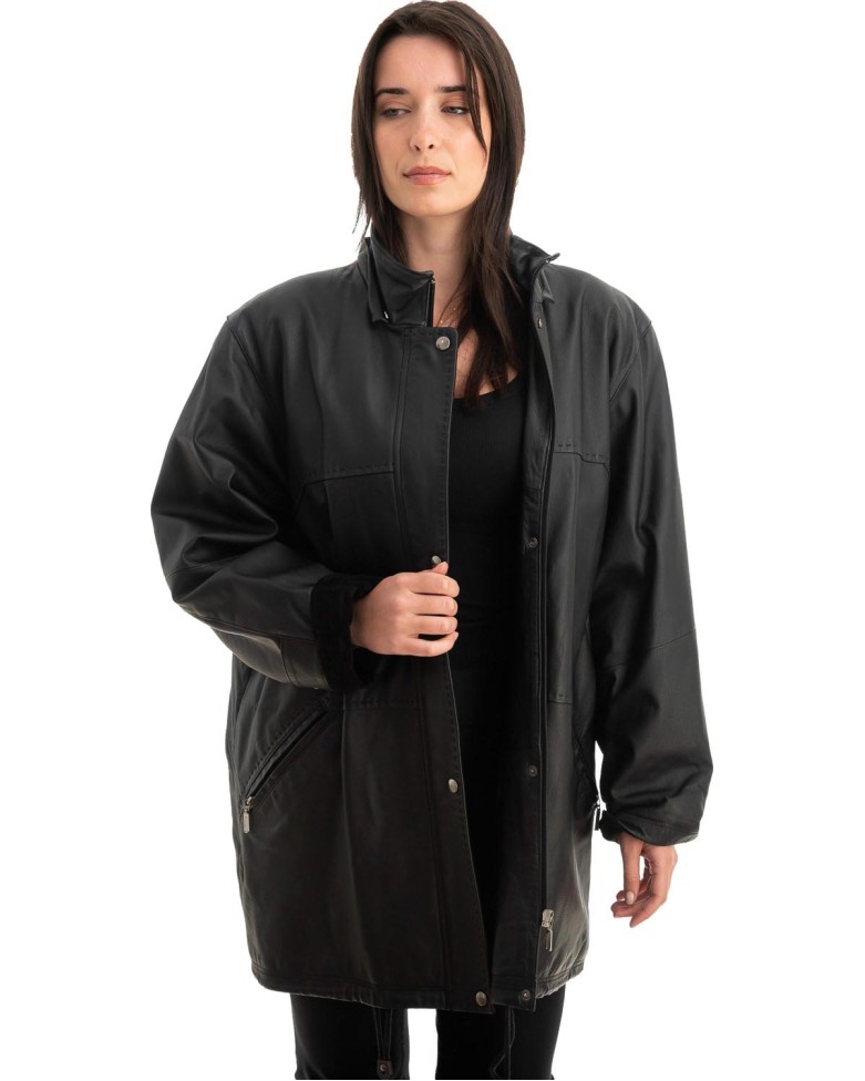 Γνήσιο Γυναικέιο Δερμάτινο Μπουφάν - Z763