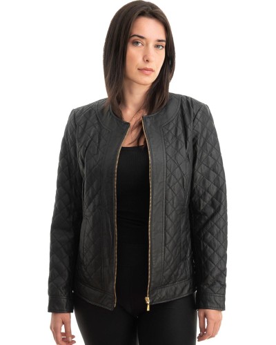 Γνήσιο Γυναικέιο Δερμάτινο Μπουφάν - Z764