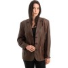 Γνήσιο Γυναικέιο Δερμάτινο Σακάκι - Z766