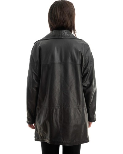 Γνήσιο Γυναικέιο Δερμάτινο Παλτό - Z772