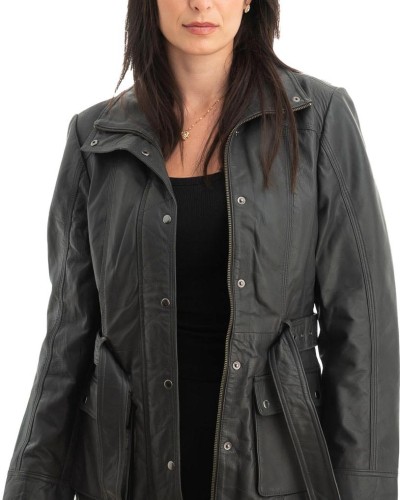 Γνήσιο Γυναικέιο Δερμάτινο Μπουφάν - Z773