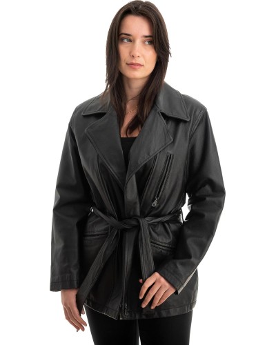 Γνήσιο Γυναικέιο Δερμάτινο Μπουφάν - Z774