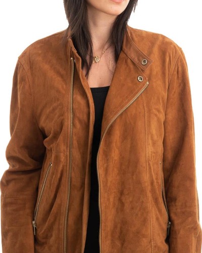 Γνήσιο Γυναικέιο Δερμάτινο Μπουφάν - Z778