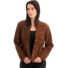 Γνήσιο Γυναικέιο Δερμάτινο Σακάκι - Z779