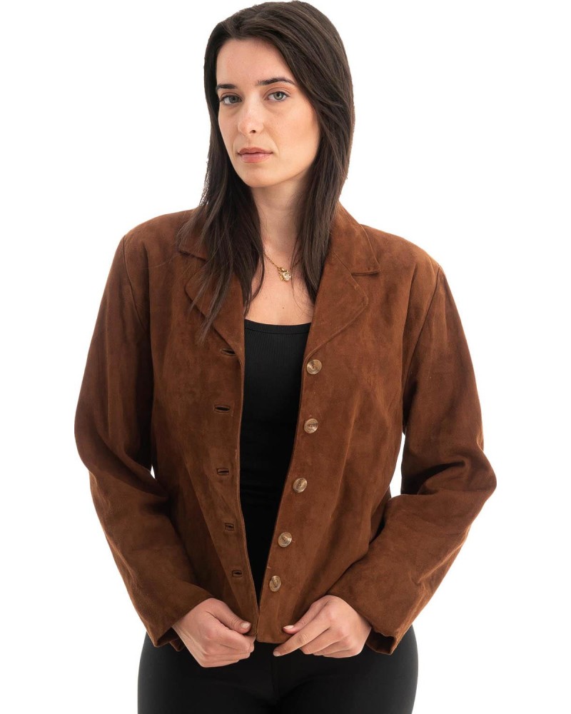 Γνήσιο Γυναικέιο Δερμάτινο Σακάκι - Z779