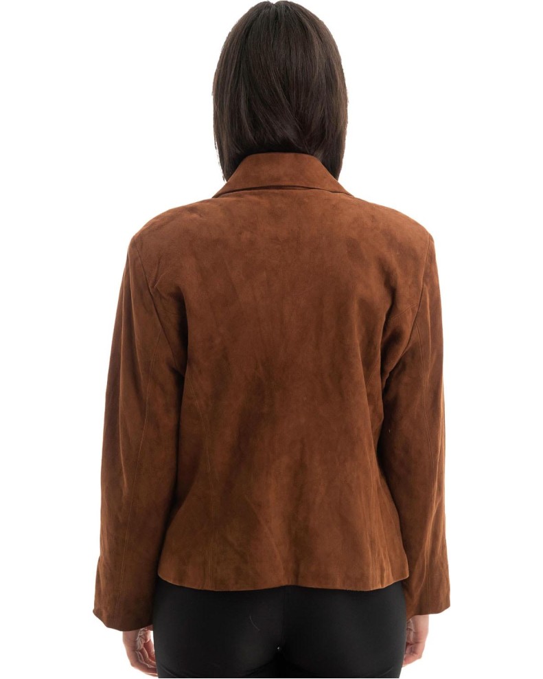 Γνήσιο Γυναικέιο Δερμάτινο Σακάκι - Z779