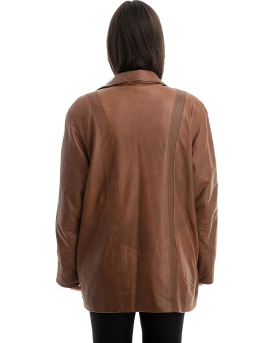 Γνήσιο Γυναικέιο Δερμάτινο Σακάκι - Z785