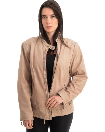 Γνήσιο Γυναικέιο Δερμάτινο Μπουφάν - Z786