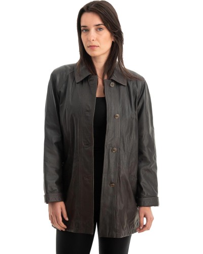 Γνήσιο Γυναικέιο Δερμάτινο Μπουφάν - Z788